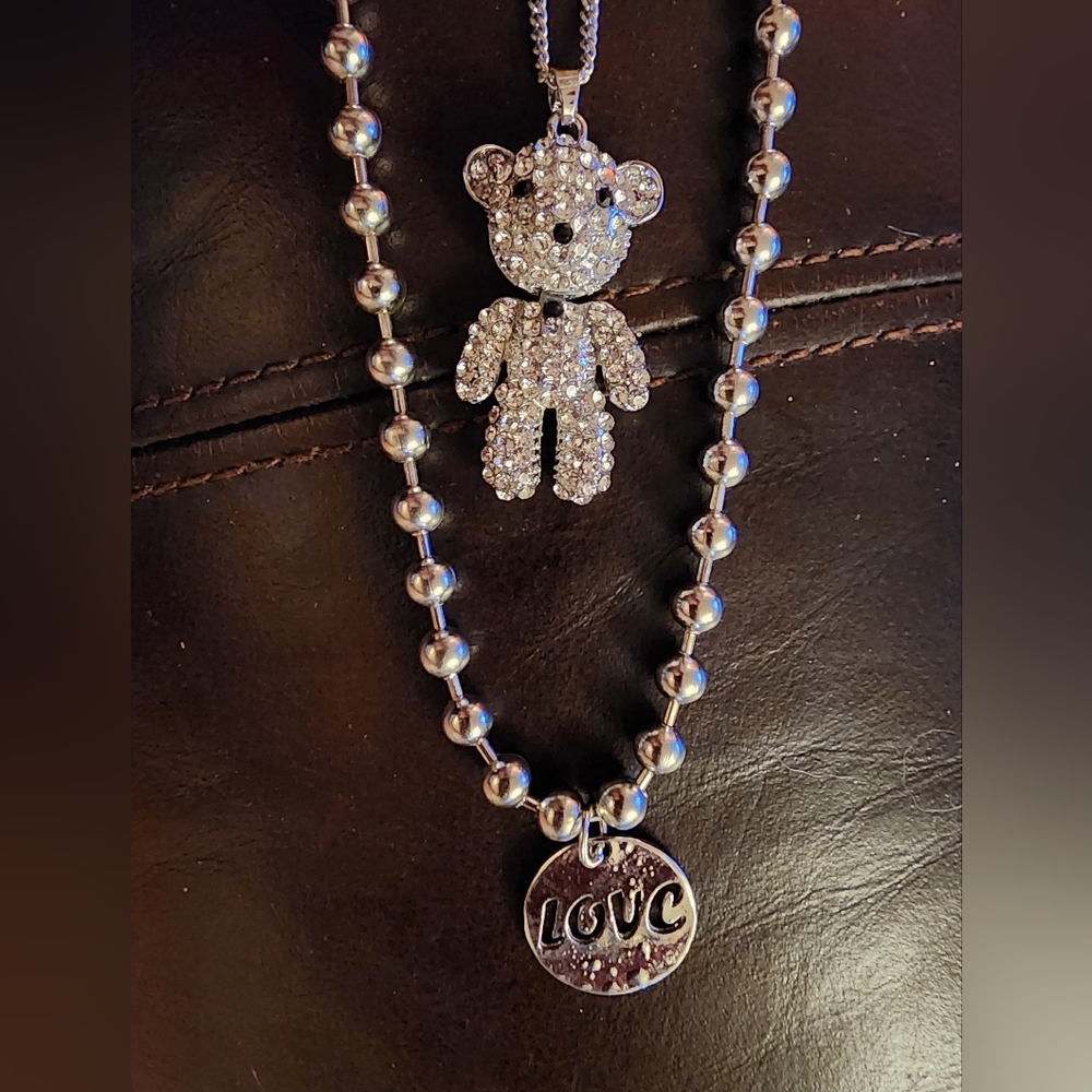 Silver Bear Pendant Necklace - Picture 5 of 5